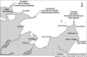 Carte du Golfe de Carthage à l'époque punique