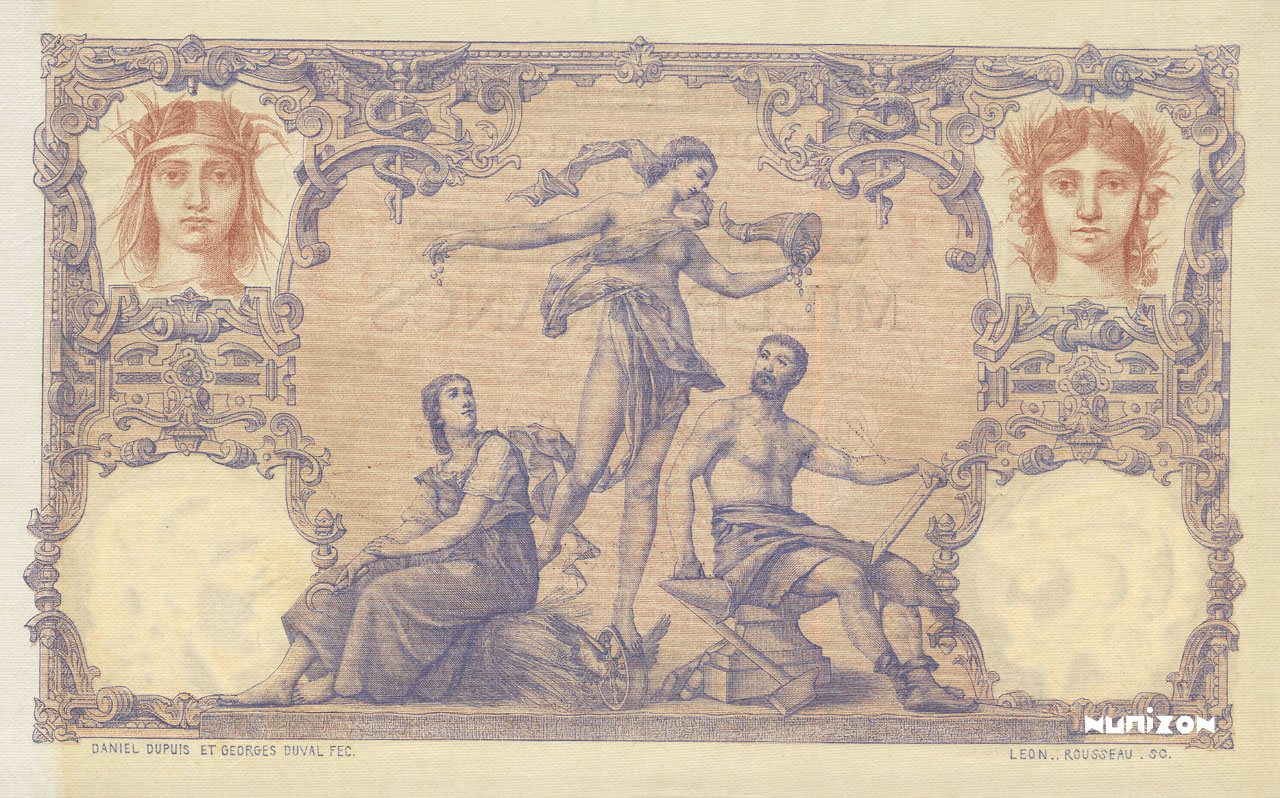 100 francs français en Tunisie en 1892