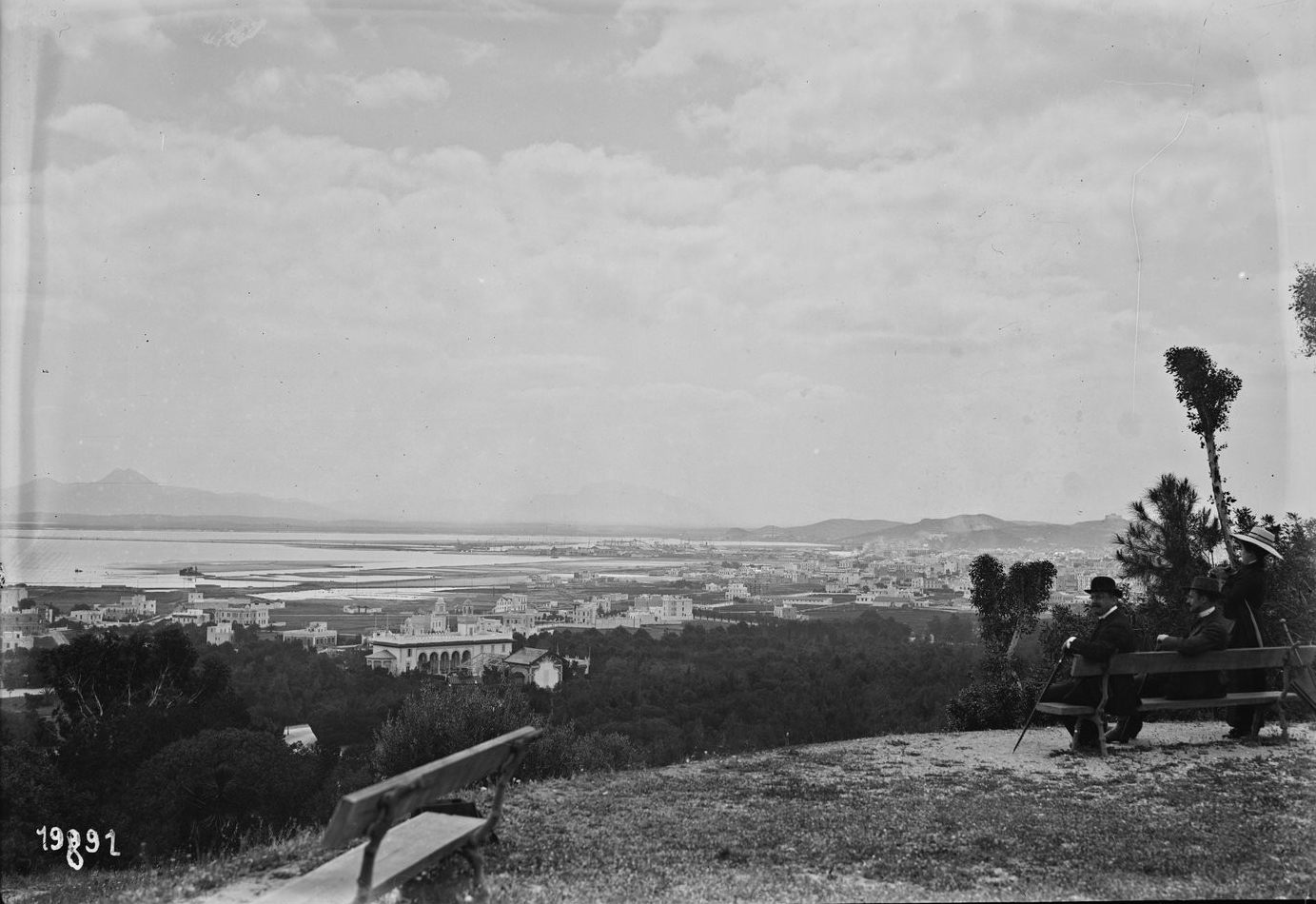 Golf de Carthage, vue générale de Tunis 1912